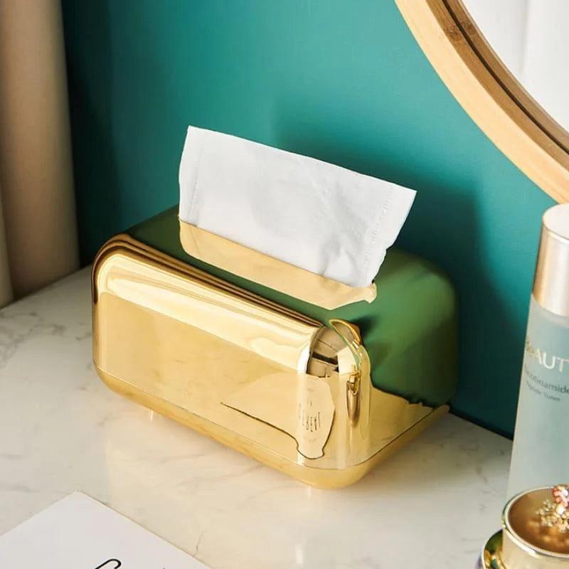 Chrome Tissue and Paper Box for Decoration and Organisation
