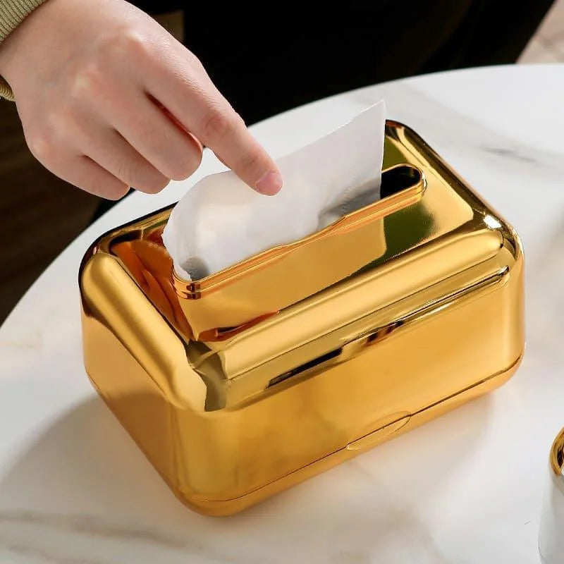 Chrome Tissue and Paper Box for Decoration and Organisation