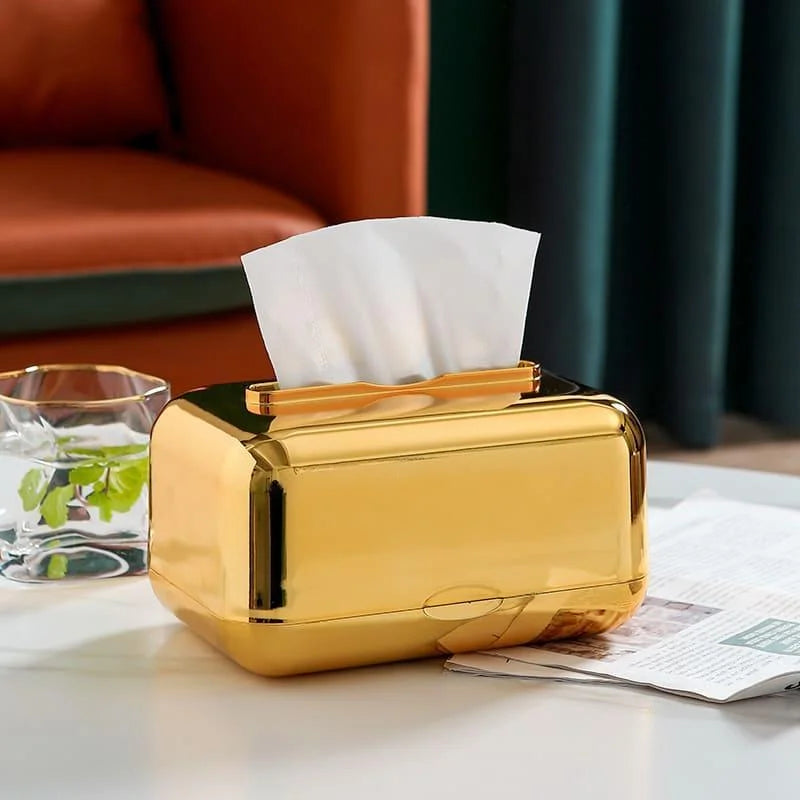 Chrome Tissue and Paper Box for Decoration and Organisation