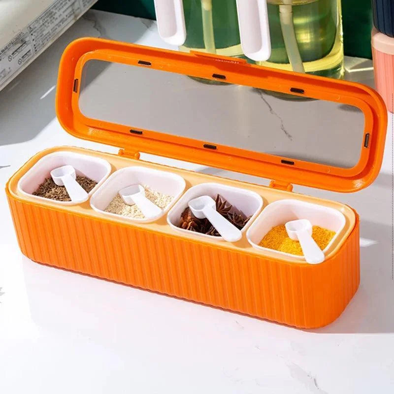 Spice Organiser Set with Box and Bottle for Kitchen