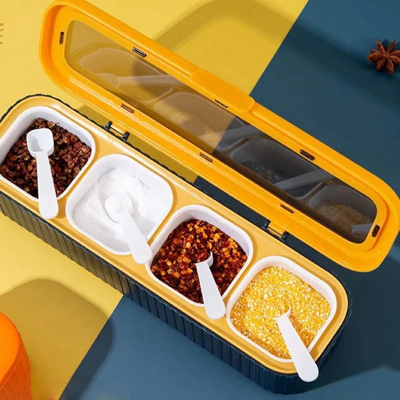 Spice Organiser Set with Box and Bottle for Kitchen