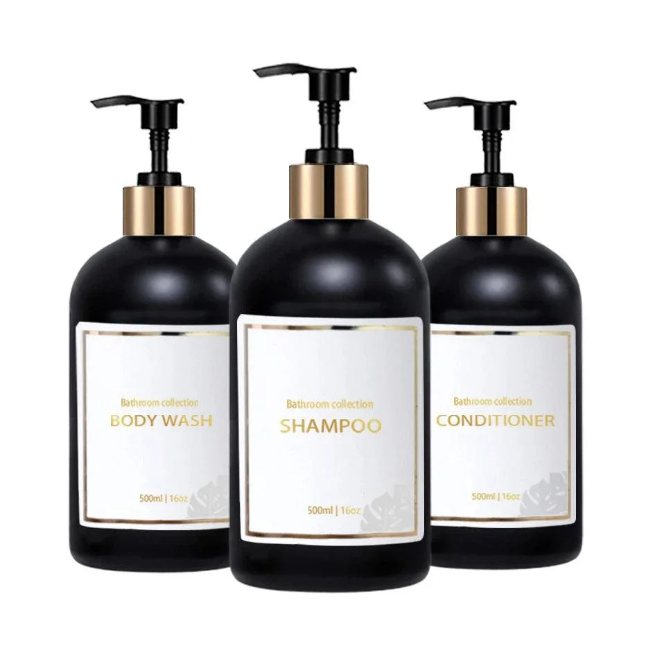 3-Piece Liquid Soap Dispenser Set for Bathroom