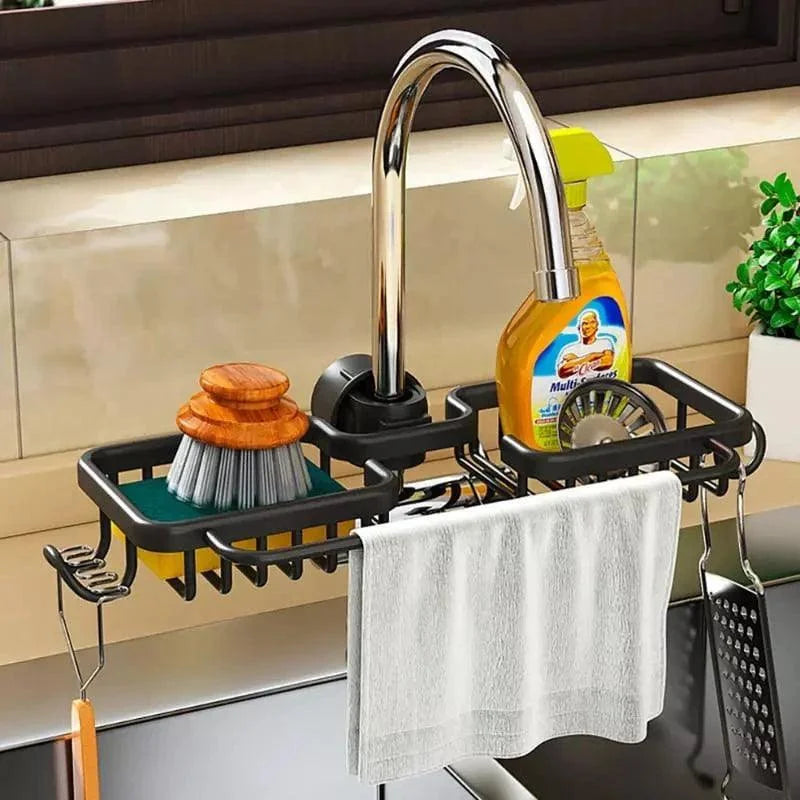 Aluminium Sink Organiser Sponge Holder for Kitchen