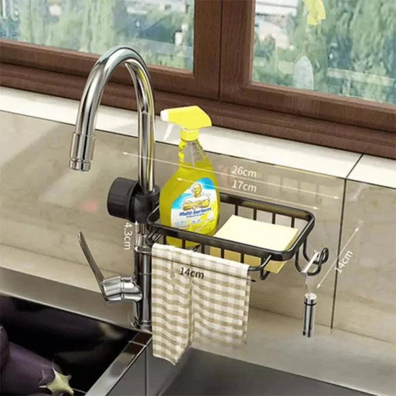 Aluminium Sink Organiser Sponge Holder for Kitchen