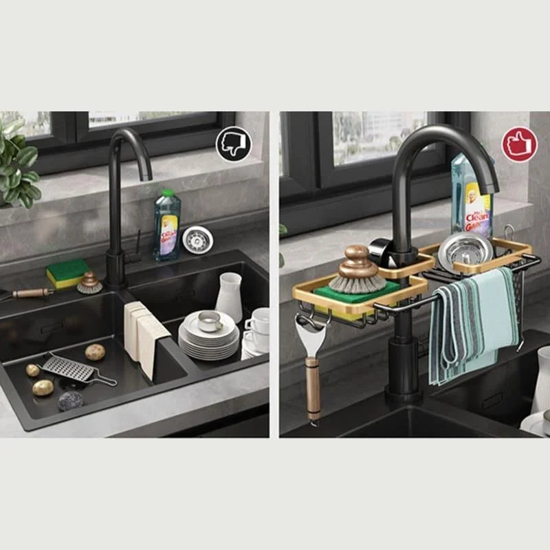 Aluminium Sink Organiser Sponge Holder for Kitchen