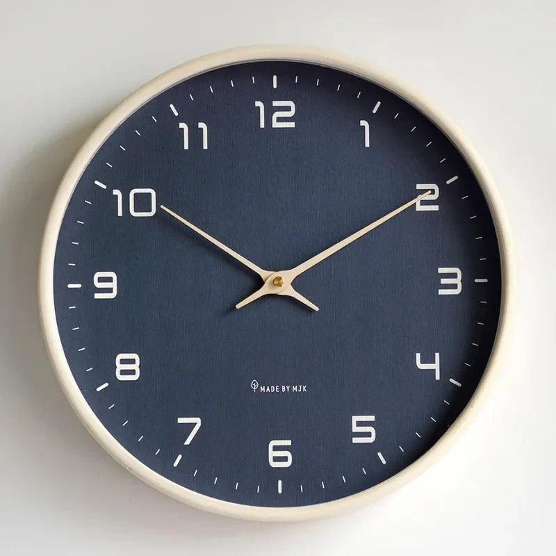 Nordic Wall Clock in Solid Wood