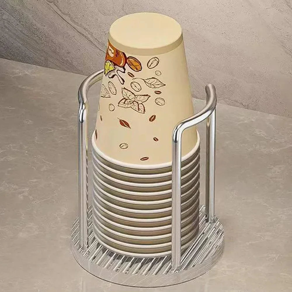 Disposable Cup Organiser Support in Stainless Steel and Acrylic