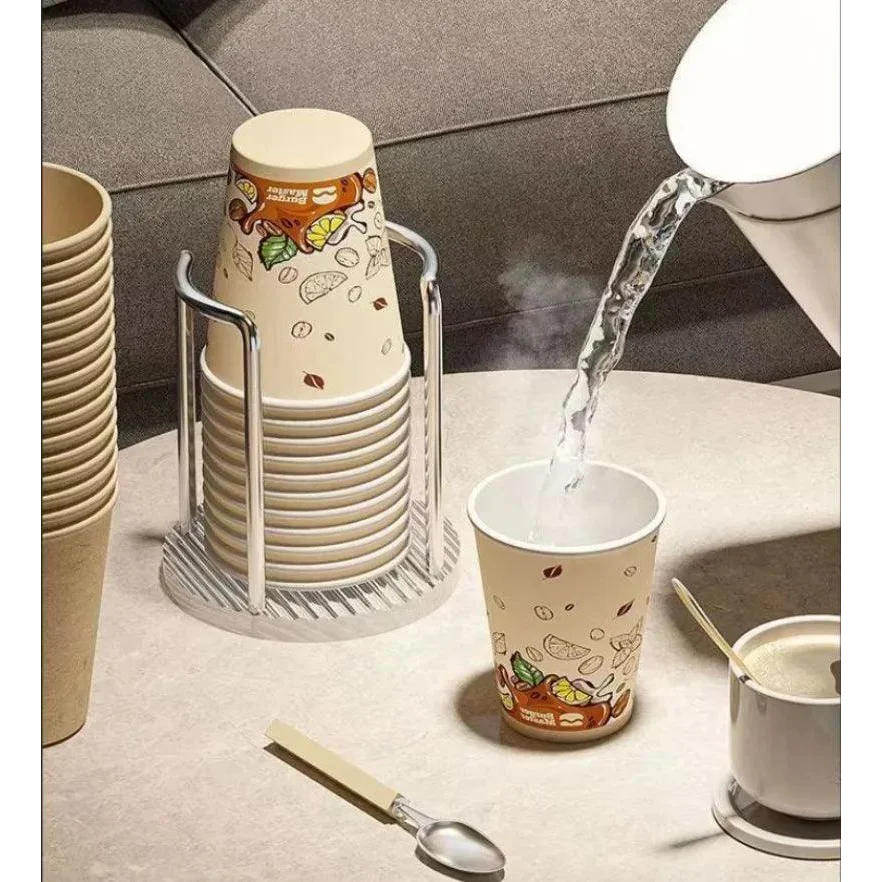 Disposable Cup Organiser Support in Stainless Steel and Acrylic