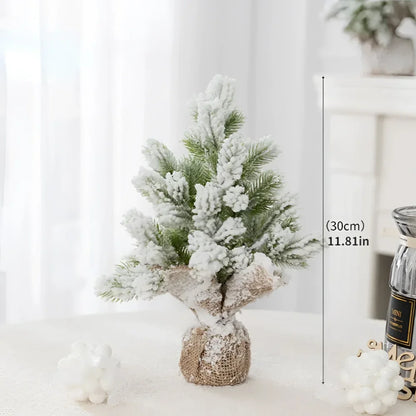 Artificial Christmas Tree with Snow and Warm Lights