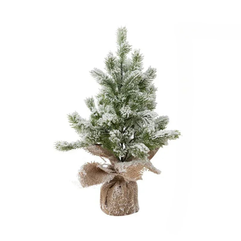 Artificial Christmas Tree with Snow and Warm Lights