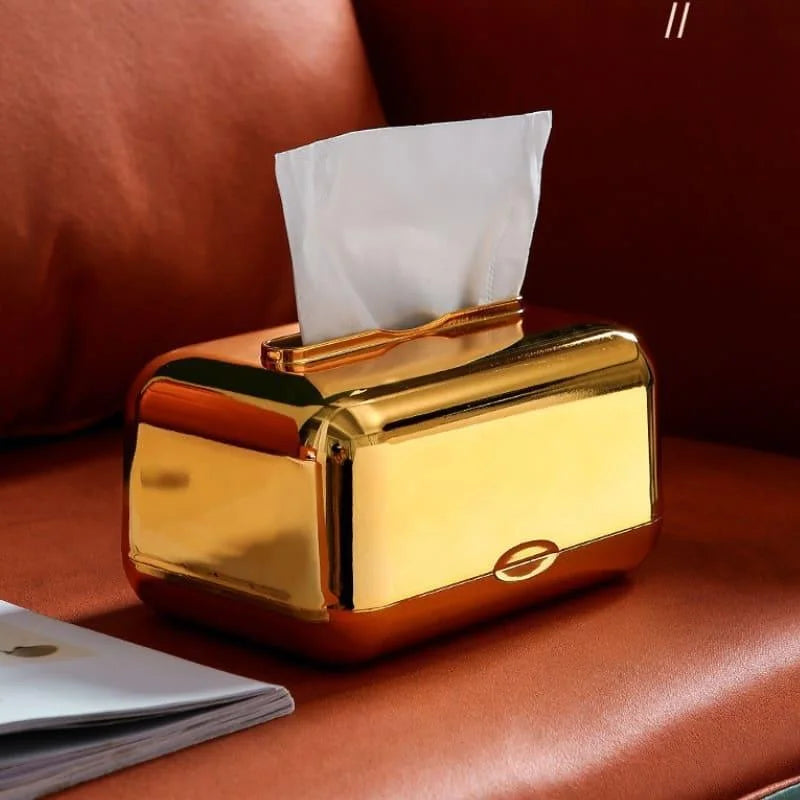 Chrome Tissue and Paper Box for Decoration and Organisation