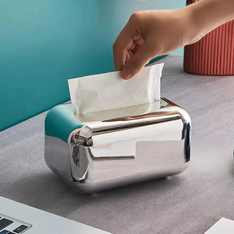 Chrome Tissue and Paper Box for Decoration and Organisation