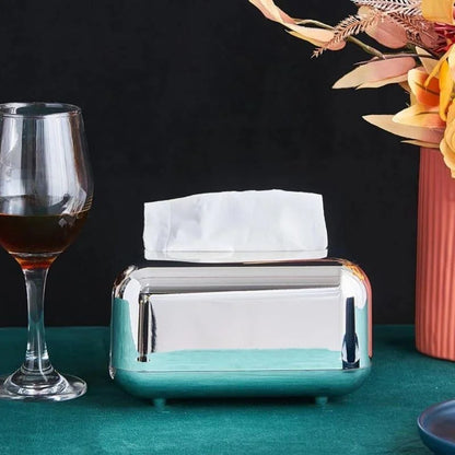Chrome Tissue and Paper Box for Decoration and Organisation