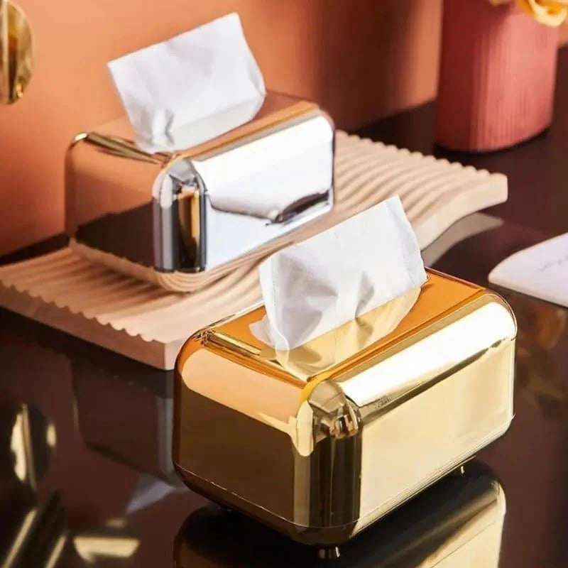 Chrome Tissue and Paper Box for Decoration and Organisation