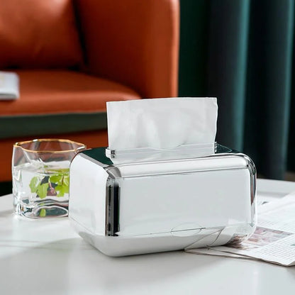 Chrome Tissue and Paper Box for Decoration and Organisation