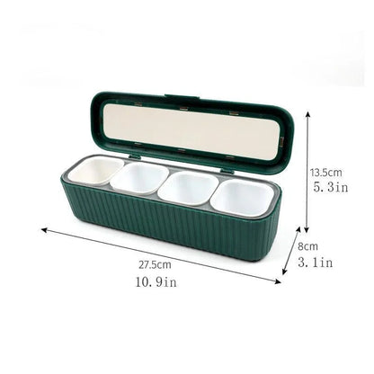 Spice Organiser Set with Box and Bottle for Kitchen