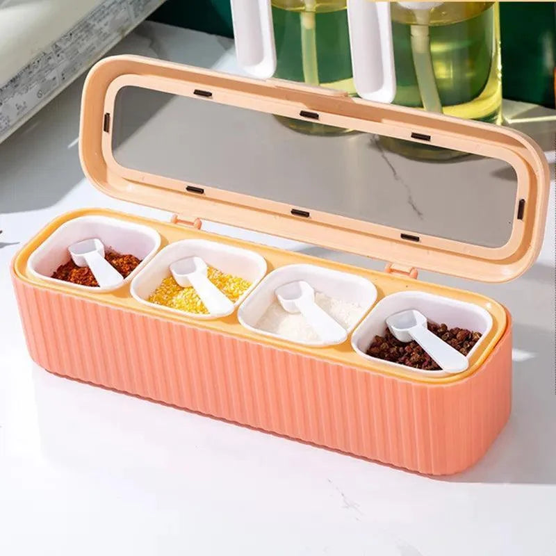 Spice Organiser Set with Box and Bottle for Kitchen