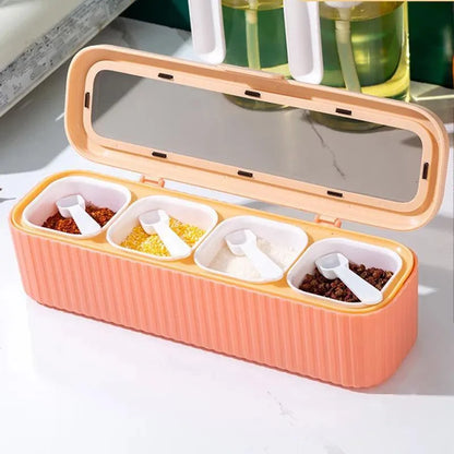 Spice Organiser Set with Box and Bottle for Kitchen