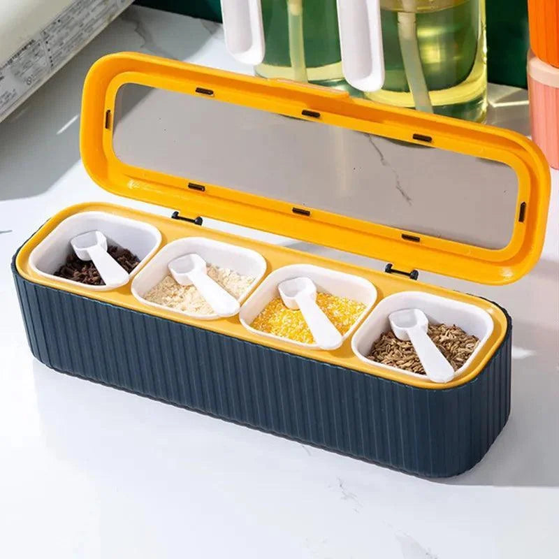 Spice Organiser Set with Box and Bottle for Kitchen