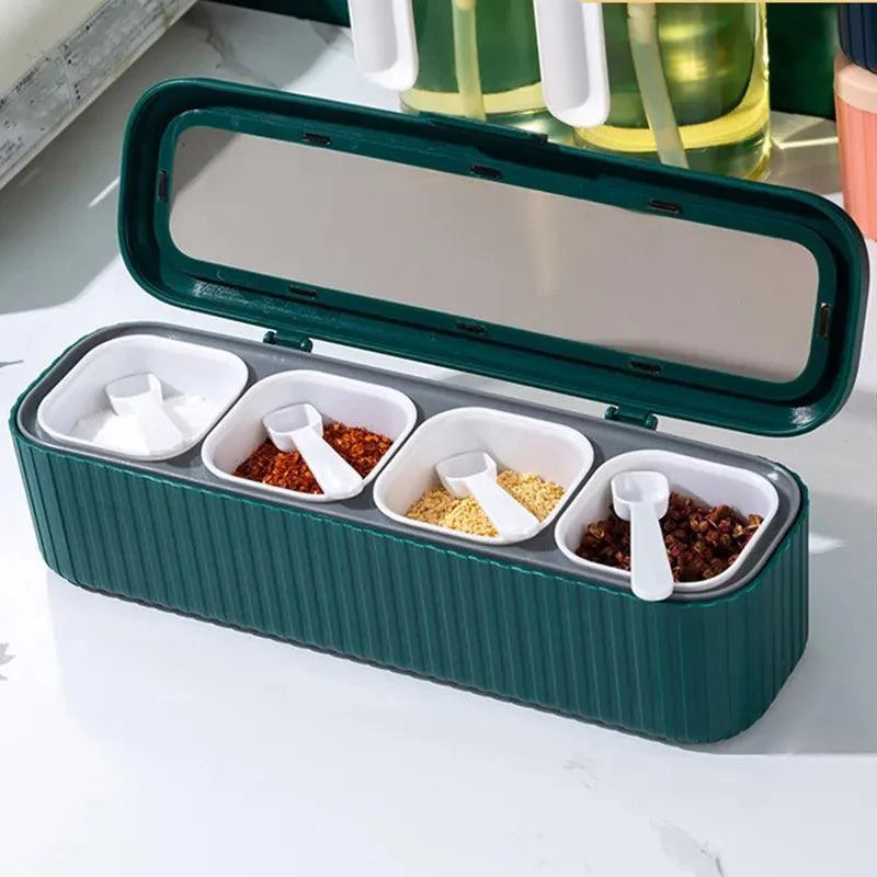 Spice Organiser Set with Box and Bottle for Kitchen