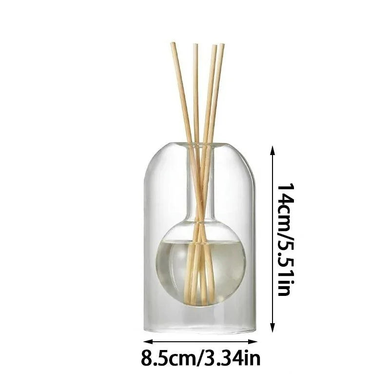 Transparent Glass Aromatherapy Diffuser Minimalist Design for Home Decoration