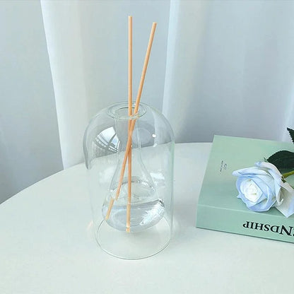 Transparent Glass Aromatherapy Diffuser Minimalist Design for Home Decoration
