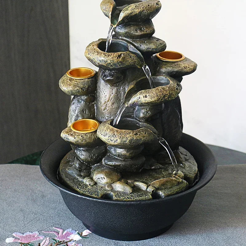 Feng Shui Decorative Water Fountain in Resin for Your Room