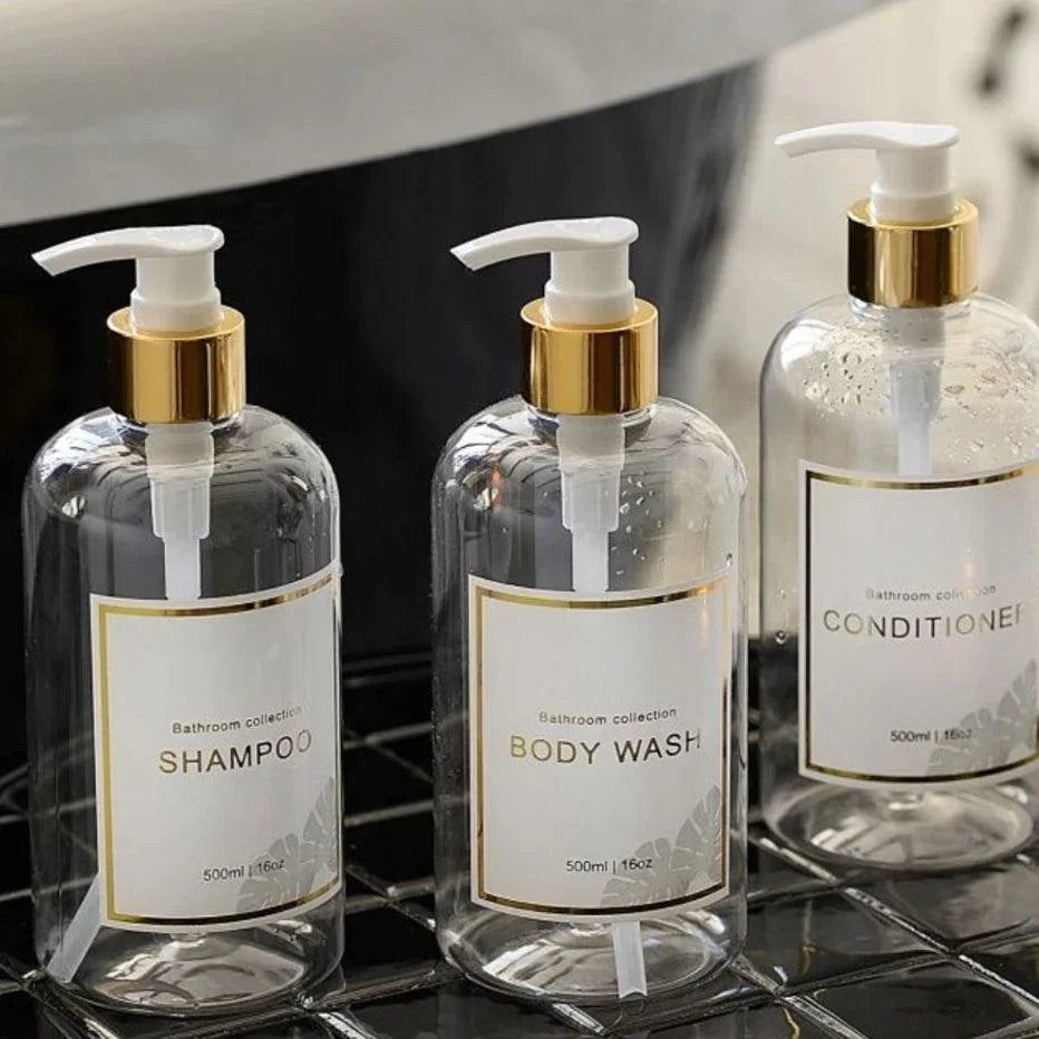 3-Piece Liquid Soap Dispenser Set for Bathroom