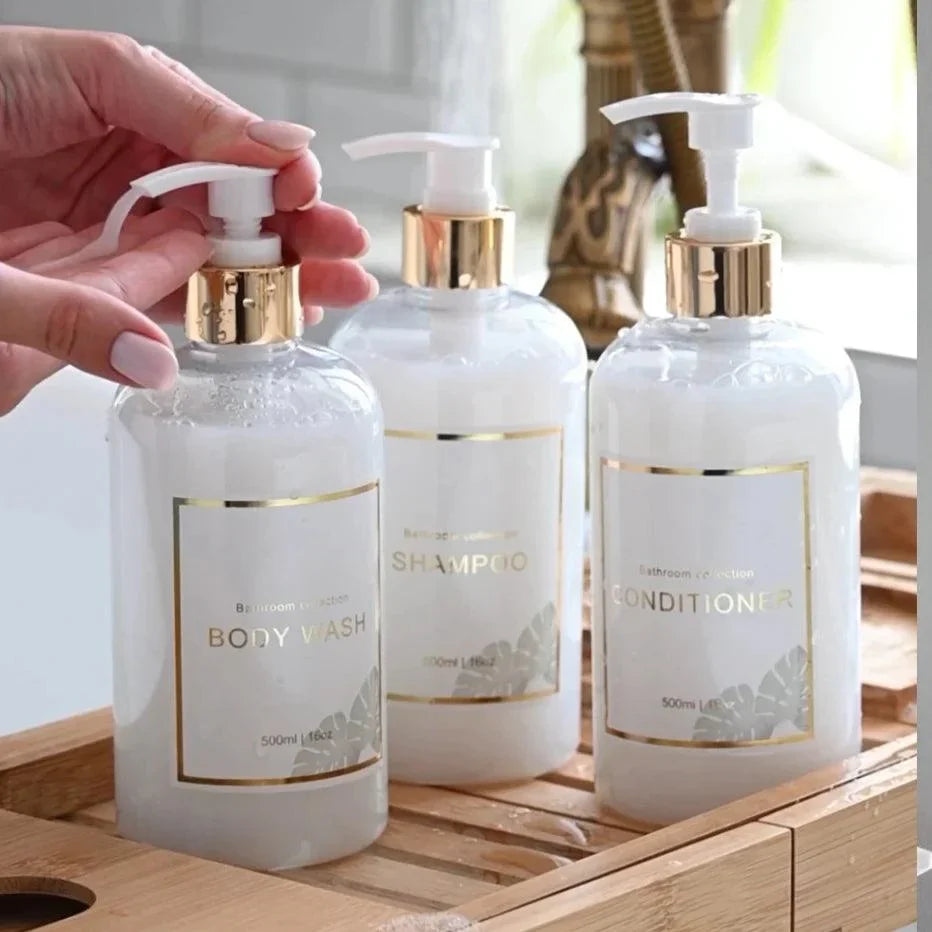 3-Piece Liquid Soap Dispenser Set for Bathroom