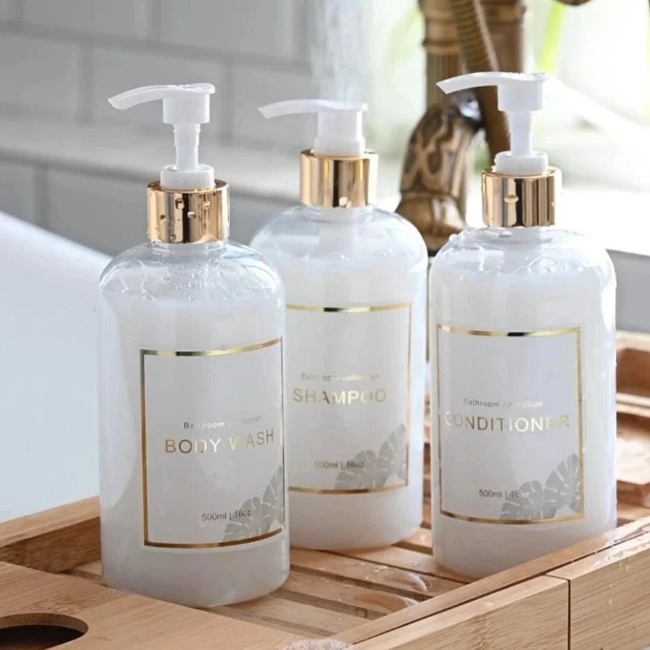 3-Piece Liquid Soap Dispenser Set for Bathroom