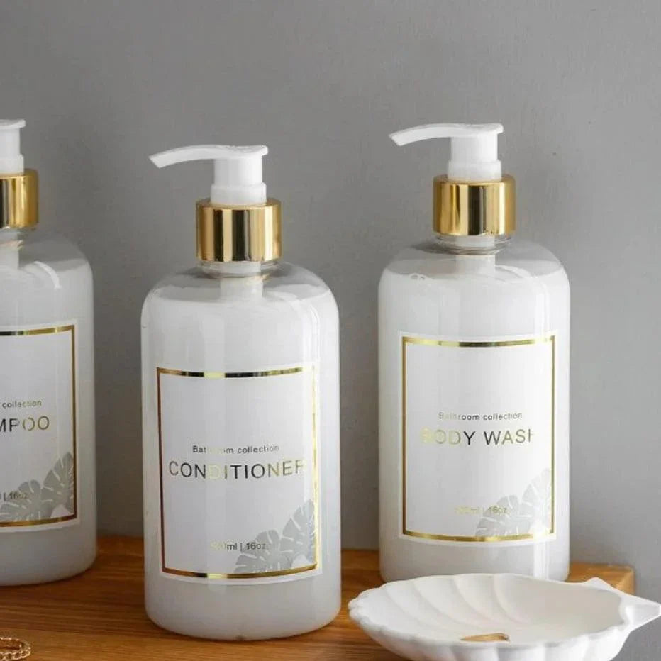 3-Piece Liquid Soap Dispenser Set for Bathroom
