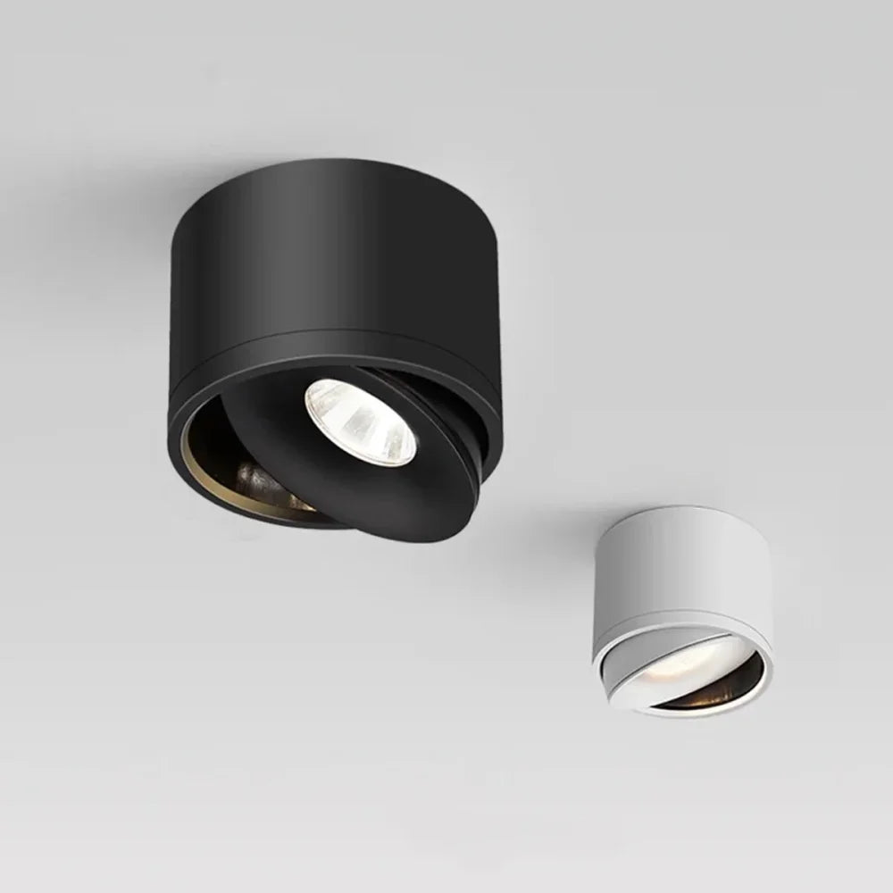 Dimmable Rotating LED Ceiling Light in Modern Aluminium