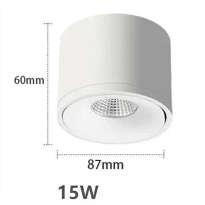 Dimmable Rotating LED Ceiling Light in Modern Aluminium