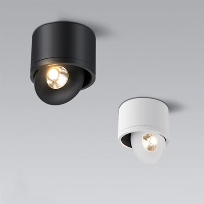 Dimmable Rotating LED Ceiling Light in Modern Aluminium