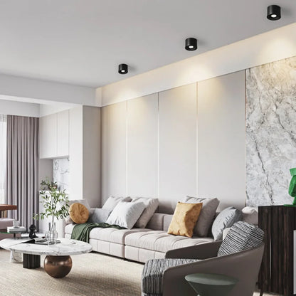 Dimmable Rotating LED Ceiling Light in Modern Aluminium