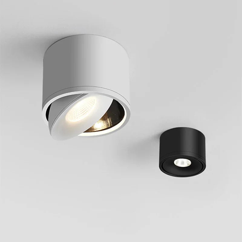 Dimmable Rotating LED Ceiling Light in Modern Aluminium