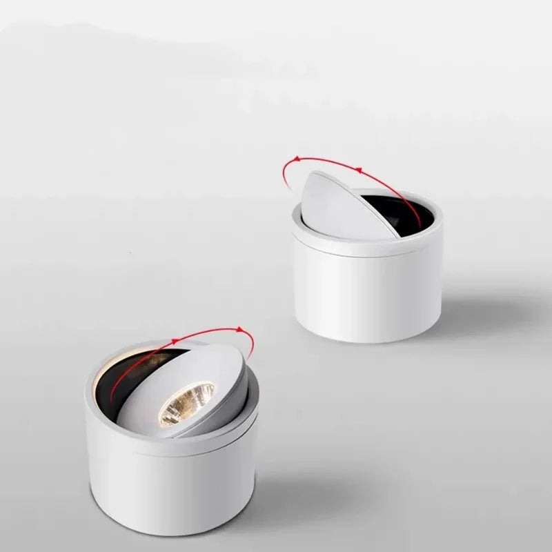 Dimmable Rotating LED Ceiling Light in Modern Aluminium
