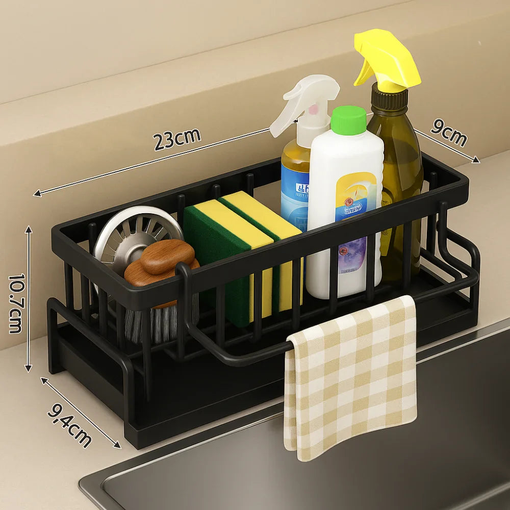 Sink Organiser with Shelf and Drain for Kitchen