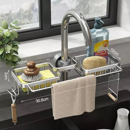 Aluminium Sink Organiser Sponge Holder for Kitchen