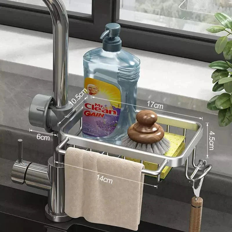 Aluminium Sink Organiser Sponge Holder for Kitchen