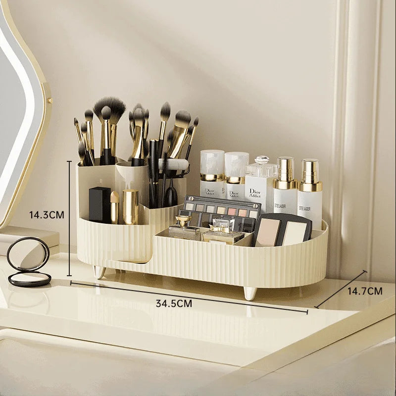 Makeup Brush Organiser with Dividers and Stylish Design