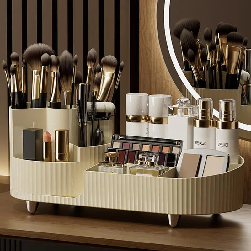 Makeup Brush Organiser with Dividers and Stylish Design