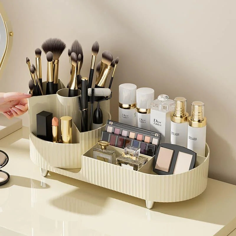 Makeup Brush Organiser with Dividers and Stylish Design