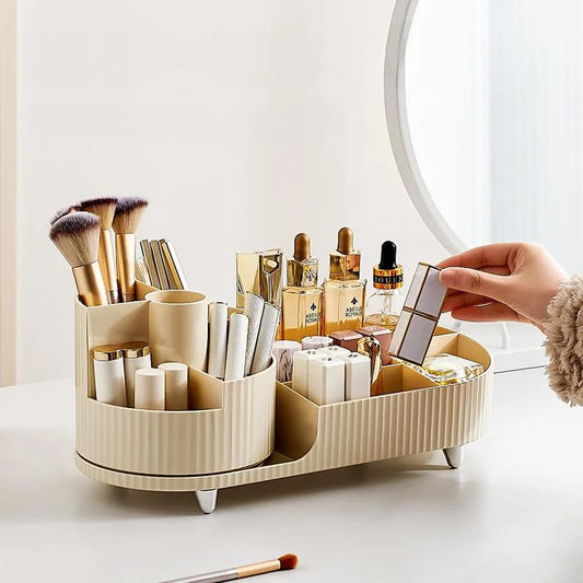 Makeup Brush Organiser with Dividers and Stylish Design