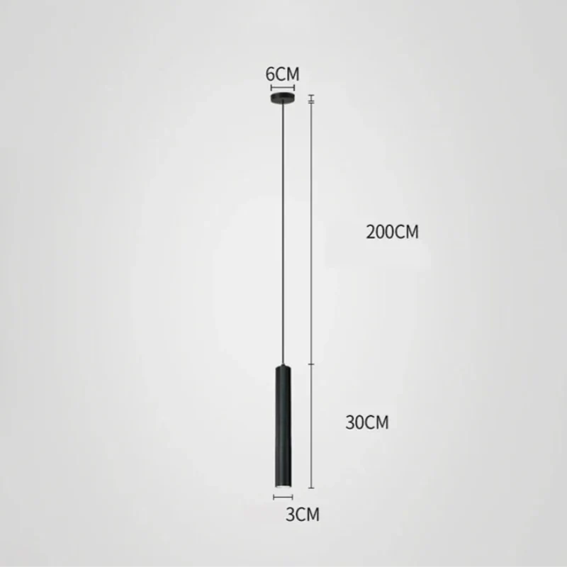 Double LED Pendant Light in Cylindrical Style for Dining Room