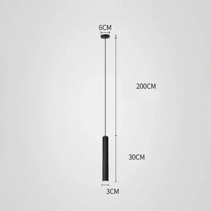 Double LED Pendant Light in Cylindrical Style for Dining Room