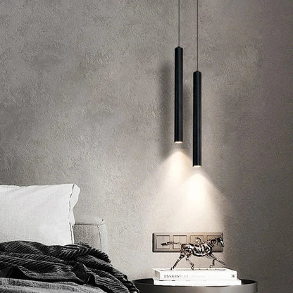 Double LED Pendant Light in Cylindrical Style for Dining Room