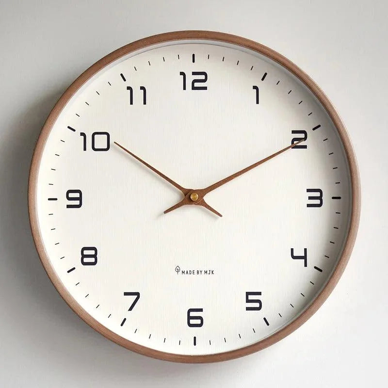 Nordic Wall Clock in Solid Wood