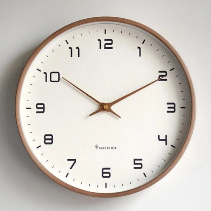 Nordic Wall Clock in Solid Wood