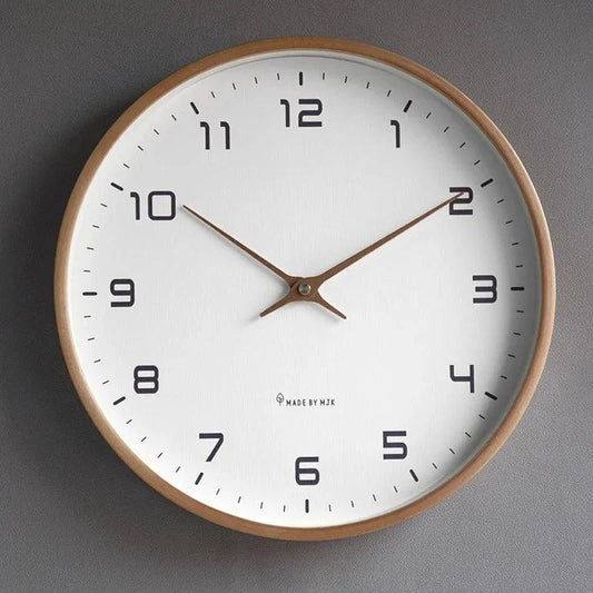 Nordic Wall Clock in Solid Wood